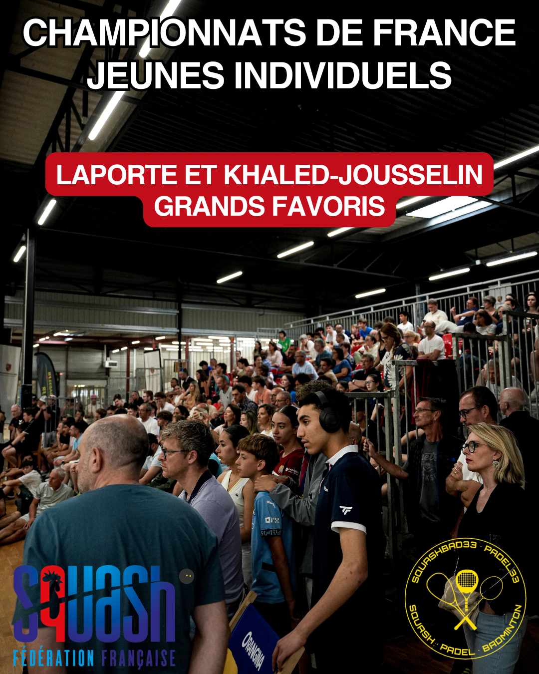 CHAMPIONNATS DE FRANCE JEUNES INDIVIDUELS : KHALED-JOUSSELIN ET LAPORTE GRANDS FAVORIS